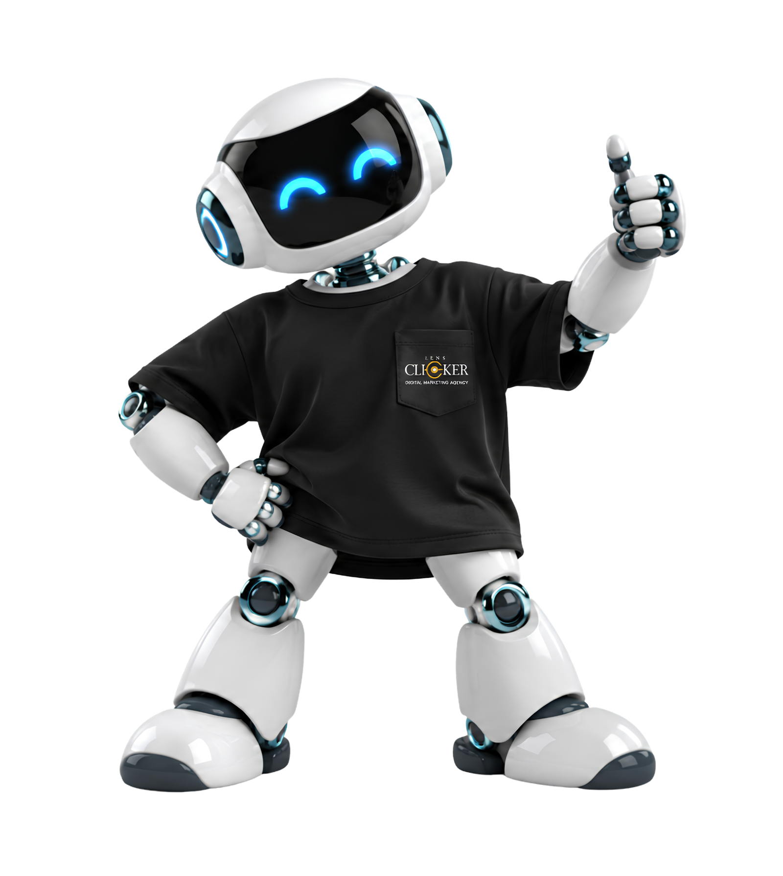 LensClicker mascot giving a thumbs up